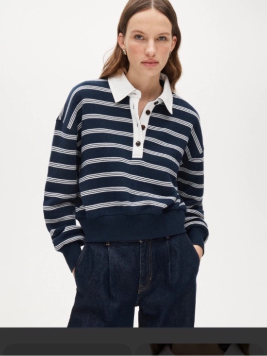 J. Crew Sweaters - J. Crew Heritage terry rugby sweatshirt in stripe